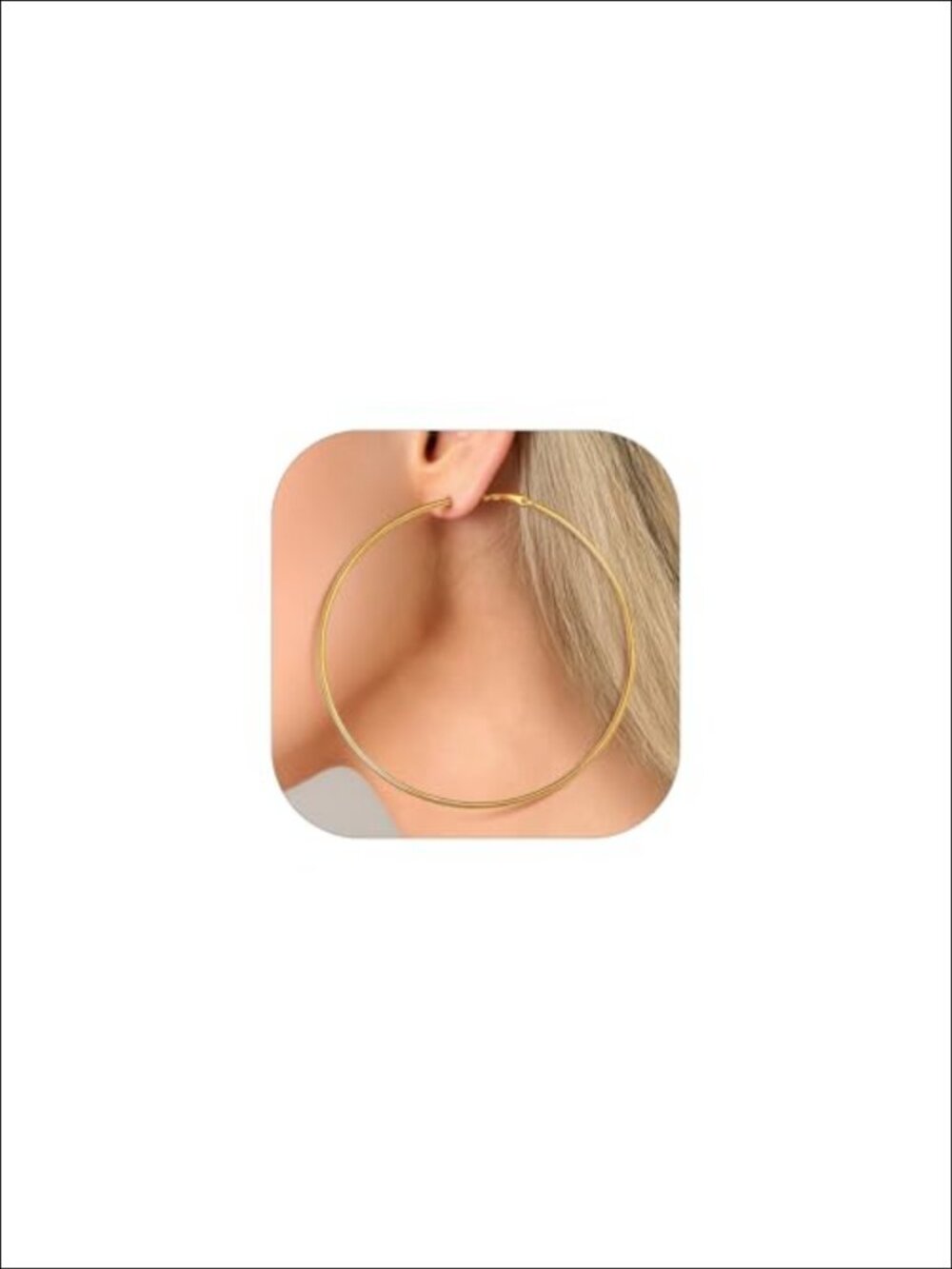 Stainless Steel Thin Hoop Earrings for Women Hypoallergenic Lightweight